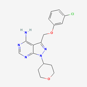 3-[(3-Chlorophenoxy)methyl]-1-(Tetrahydro-2h-Pyran-4-Yl)-1h-Pyrazolo[3,4-D]pyrimidin-4-Amine