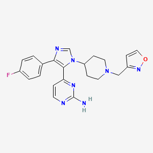 4-{4-(4-Fluorophenyl)-1-[1-(1,2-Oxazol-3-Ylmethyl)piperidin-4-Yl]-1h-Imidazol-5-Yl}pyrimidin-2-Amine