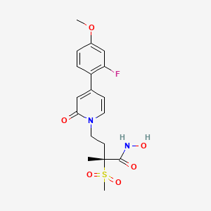 (2R)-4-[4-(2-fluoro-4-methoxyphenyl)-2-oxopyridin-1(2H)-yl]-N-hydroxy-2-methyl-2-(methylsulfonyl)butanamide
