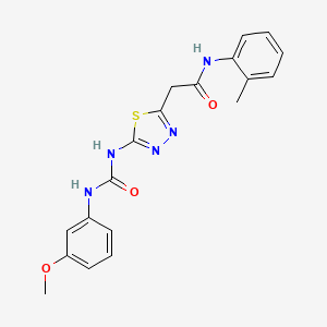 molecular formula C19H19N5O3S B6100497 2-(5-{[(3-methoxyphenyl)carbamoyl]amino}-1,3,4-thiadiazol-2-yl)-N-(2-methylphenyl)acetamide 