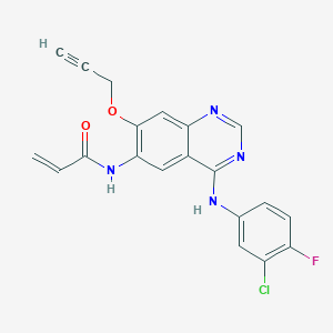 N-(4-((3-Chloro-4-fluorophenyl)amino)-7-(prop-2-yn-1-yloxy)quinazolin-6-yl)acrylamide