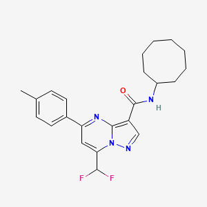 molecular formula C23H26F2N4O B6100554 N-cyclooctyl-7-(difluoromethyl)-5-(4-methylphenyl)pyrazolo[1,5-a]pyrimidine-3-carboxamide 
