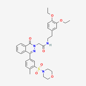 molecular formula C33H38N4O7S B6100581 N-[2-(3,4-DIETHOXYPHENYL)ETHYL]-2-{4-[4-METHYL-3-(MORPHOLINE-4-SULFONYL)PHENYL]-1-OXO-1,2-DIHYDROPHTHALAZIN-2-YL}ACETAMIDE 