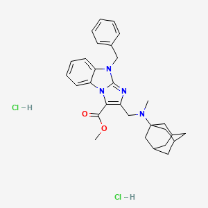 molecular formula C30H36Cl2N4O2 B6100619 Methyl 2-[[1-adamantyl(methyl)amino]methyl]-4-benzylimidazo[1,2-a]benzimidazole-1-carboxylate;dihydrochloride 