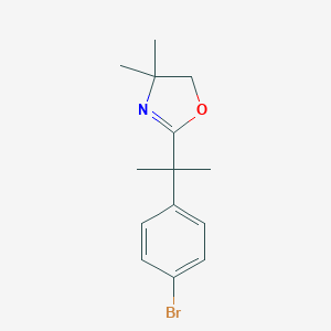 molecular formula C14H18BrNO B061007 Oxazole, 2-[1-(4-bromophenyl)-1-methylethyl]-4,5-dihydro-4,4-dimethyl- CAS No. 192775-97-6