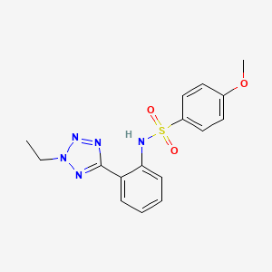 molecular formula C16H17N5O3S B6100793 N-[2-(2-ethyltetrazol-5-yl)phenyl]-4-methoxybenzenesulfonamide 