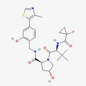 molecular formula C26H33FN4O5S B610085 VH032-cyclopropane-F CAS No. 2306193-99-5