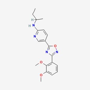 molecular formula C19H22N4O3 B6100877 N-(sec-butyl)-5-[3-(2,3-dimethoxyphenyl)-1,2,4-oxadiazol-5-yl]-2-pyridinamine 