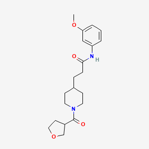 molecular formula C20H28N2O4 B6100934 N-(3-methoxyphenyl)-3-[1-(tetrahydro-3-furanylcarbonyl)-4-piperidinyl]propanamide 