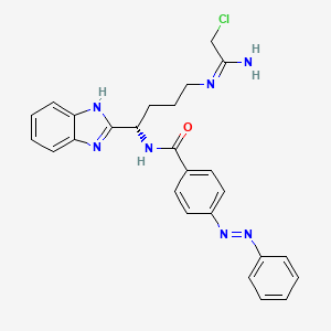 molecular formula C26H26ClN7O B610095 Photoswitchable PAD inhibitor CAS No. 2226393-62-8