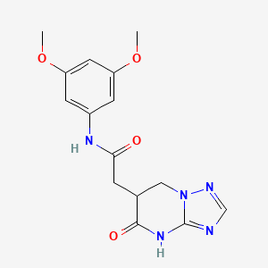 molecular formula C15H17N5O4 B6101007 N-(3,5-dimethoxyphenyl)-2-(5-oxo-4,5,6,7-tetrahydro[1,2,4]triazolo[1,5-a]pyrimidin-6-yl)acetamide 