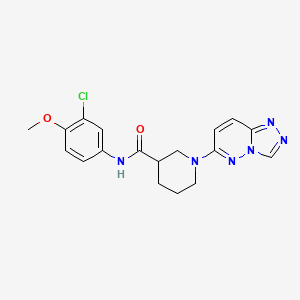 molecular formula C18H19ClN6O2 B6101112 N-(3-chloro-4-methoxyphenyl)-1-([1,2,4]triazolo[4,3-b]pyridazin-6-yl)piperidine-3-carboxamide 