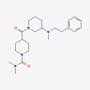 molecular formula C23H36N4O2 B6101178 N,N-dimethyl-4-({3-[methyl(2-phenylethyl)amino]-1-piperidinyl}carbonyl)-1-piperidinecarboxamide 