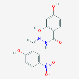 2,4-dihydroxy-N'-(2-hydroxy-5-nitrobenzylidene)benzohydrazide