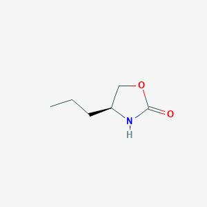 molecular formula C6H11NO2 B061013 (4S)-4-propyl-1,3-oxazolidin-2-one CAS No. 165115-69-5