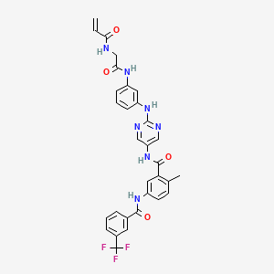 2-methyl-N-[2-({3-[2-(prop-2-enamido)acetamido]phenyl}amino)pyrimidin-5-yl]-5-[3-(trifluoromethyl)benzamido]benzamide