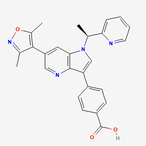 (S)-4-(6-(3,5-dimethylisoxazol-4-yl)-1-(1-(pyridin-2-yl)ethyl)-1H-pyrrolo[3,2-b]pyridin-3-yl)benzoic acid