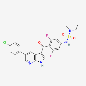 5-(4-chlorophenyl)-3-[4-[[ethyl(methyl)sulfamoyl]amino]-2,6-difluorobenzoyl]-1H-pyrrolo[2,3-b]pyridine