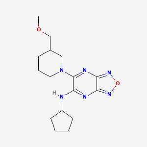 molecular formula C16H24N6O2 B6101463 N-cyclopentyl-6-[3-(methoxymethyl)-1-piperidinyl][1,2,5]oxadiazolo[3,4-b]pyrazin-5-amine 