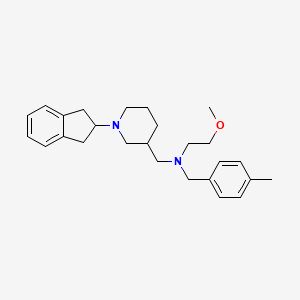 molecular formula C26H36N2O B6101470 N-[[1-(2,3-dihydro-1H-inden-2-yl)piperidin-3-yl]methyl]-2-methoxy-N-[(4-methylphenyl)methyl]ethanamine 