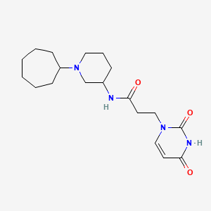 molecular formula C19H30N4O3 B6101512 N-(1-cycloheptyl-3-piperidinyl)-3-(2,4-dioxo-3,4-dihydro-1(2H)-pyrimidinyl)propanamide 