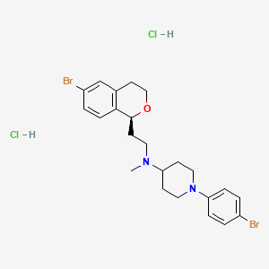 4-Piperidinamine, N-(2-((1S)-6-bromo-3,4-dihydro-1H-2-benzopyran-1-yl)ethyl)-1-(4-bromophenyl)-N-methyl-, dihydrochloride