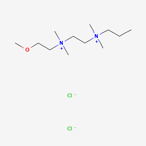 molecular formula C12H30Cl2N2O B610158 2-[dimethyl(propyl)azaniumyl]ethyl-(2-methoxyethyl)-dimethylazanium;dichloride CAS No. 31512-74-0