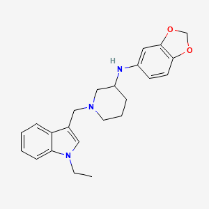 molecular formula C23H27N3O2 B6101597 N-1,3-benzodioxol-5-yl-1-[(1-ethyl-1H-indol-3-yl)methyl]-3-piperidinamine 