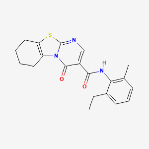 molecular formula C20H21N3O2S B6101666 N-(2-ethyl-6-methylphenyl)-4-oxo-6,7,8,9-tetrahydro-4H-pyrimido[2,1-b][1,3]benzothiazole-3-carboxamide 