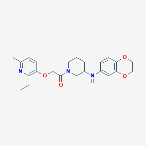 molecular formula C23H29N3O4 B6101725 N-(2,3-dihydro-1,4-benzodioxin-6-yl)-1-{[(2-ethyl-6-methyl-3-pyridinyl)oxy]acetyl}-3-piperidinamine 