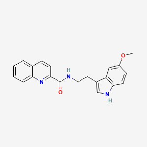 molecular formula C21H19N3O2 B6101747 N-[2-(5-methoxy-1H-indol-3-yl)ethyl]quinoline-2-carboxamide 