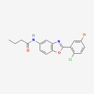 molecular formula C17H14BrClN2O2 B6101818 N-[2-(5-bromo-2-chlorophenyl)-1,3-benzoxazol-5-yl]butanamide 