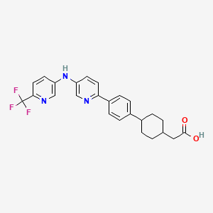 molecular formula C25H24F3N3O2 B610185 Pradigastat CAS No. 956136-95-1