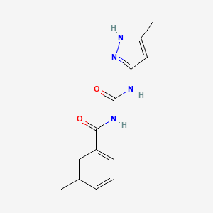 molecular formula C13H14N4O2 B6101863 N-(3-methylbenzoyl)-N'-(5-methyl-1H-pyrazol-3-yl)urea 