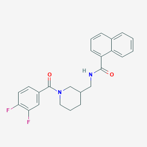 molecular formula C24H22F2N2O2 B6101928 N-{[1-(3,4-difluorobenzoyl)-3-piperidinyl]methyl}-1-naphthamide 