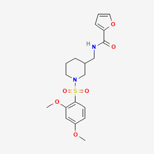 molecular formula C19H24N2O6S B6102023 N-({1-[(2,4-dimethoxyphenyl)sulfonyl]-3-piperidinyl}methyl)-2-furamide 