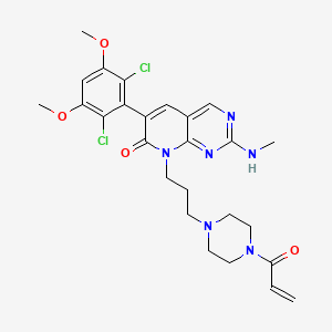 molecular formula C26H30Cl2N6O4 B610203 PRN1371 CAS No. 1802929-43-6