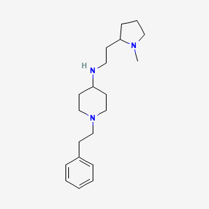 molecular formula C20H33N3 B6102081 N-[2-(1-methylpyrrolidin-2-yl)ethyl]-1-(2-phenylethyl)piperidin-4-amine 