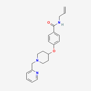 molecular formula C21H25N3O2 B6102125 N-prop-2-enyl-4-[1-(pyridin-2-ylmethyl)piperidin-4-yl]oxybenzamide 