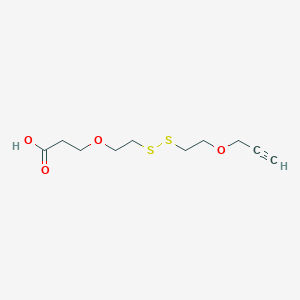 molecular formula C10H16O4S2 B610222 Propargyl-PEG1-SS-PEG1-acid CAS No. 1807503-85-0