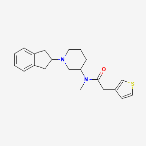 molecular formula C21H26N2OS B6102220 N-[1-(2,3-dihydro-1H-inden-2-yl)-3-piperidinyl]-N-methyl-2-(3-thienyl)acetamide 