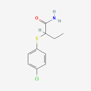 molecular formula C10H12ClNOS B6102230 2-[(4-chlorophenyl)thio]butanamide 