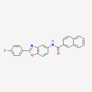 molecular formula C24H15FN2O2 B6102287 N-[2-(4-fluorophenyl)-1,3-benzoxazol-5-yl]naphthalene-2-carboxamide 