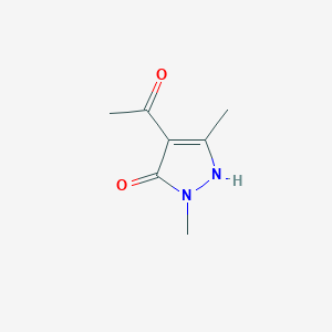 molecular formula C7H10N2O2 B061023 1,3-Dimethyl-4-acetyl-1H-pyrazole-5-ol CAS No. 179985-33-2