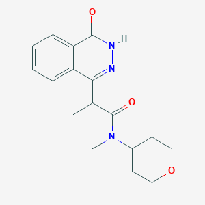 molecular formula C17H21N3O3 B6102364 N-methyl-N-(oxan-4-yl)-2-(4-oxo-3H-phthalazin-1-yl)propanamide 