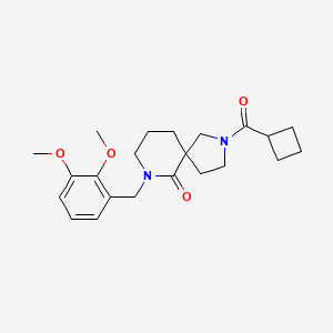 molecular formula C22H30N2O4 B6102409 2-(Cyclobutanecarbonyl)-7-[(2,3-dimethoxyphenyl)methyl]-2,7-diazaspiro[4.5]decan-6-one 