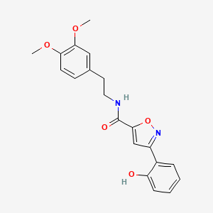 molecular formula C20H20N2O5 B6102466 N-[2-(3,4-dimethoxyphenyl)ethyl]-3-(2-hydroxyphenyl)-1,2-oxazole-5-carboxamide 