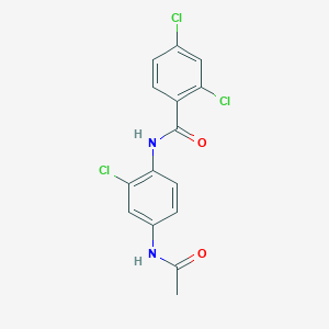 molecular formula C15H11Cl3N2O2 B6102530 N-(4-acetamido-2-chlorophenyl)-2,4-dichlorobenzamide 