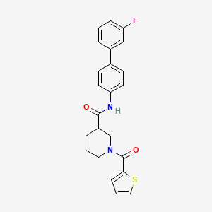 molecular formula C23H21FN2O2S B6102544 N-(3'-fluoro-4-biphenylyl)-1-(2-thienylcarbonyl)-3-piperidinecarboxamide 