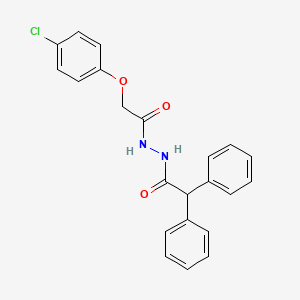 molecular formula C22H19ClN2O3 B6102567 N'-[2-(4-chlorophenoxy)acetyl]-2,2-diphenylacetohydrazide 